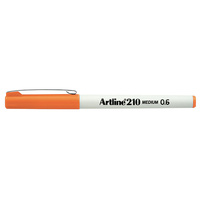 Artline 210 Fineline Pen 0.6mm Orange