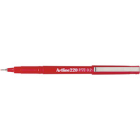 Artline 220 Fineline Pen 0.2mm Red