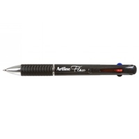Flow Retractable Pen 4-Colour Charcoal