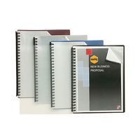 A4 Marbig Display Book Refillable Clear Front Maroon