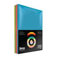 Assorted Bright A4 200-Pack Copy Paper 80Gsm 5 Colours