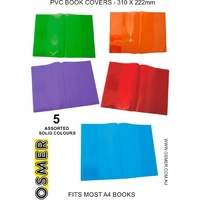A4 Book Cover - 5 Solid Colours - Pack Of 5*