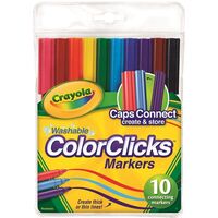 10 Color Clicks Washable Markers