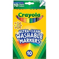 Crayola 10 Ultra-Clean Classic Fineline Markers (58 7852)*
