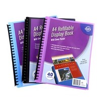 A4 Dats Display Book Refillable Insert Cover 40 Pocket