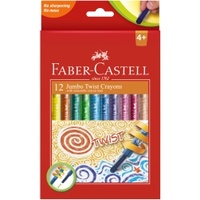 Jumbo Twist Crayons 10mm, Box 12 assorted colours