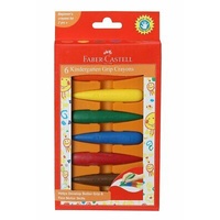 Faber First Grip Erasable Crayon Asstd (blister pack 6)