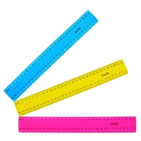 Ruler Plastic 30CM Fluoro - Assorted