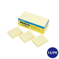 Stick On Notes 38mm x 50mm (12 Pads x 100 Sheets) Yellow