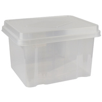 Storage Box Italplast 32L Clear Base/Clear Lid