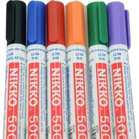 Nikko Whiteboard Markers Bullet -6 Colours.Incl Orange BX12