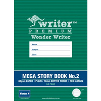 Wonder 64pg Mega Story Book No.2 Plain/10mm Dotted Thirds 330x240 