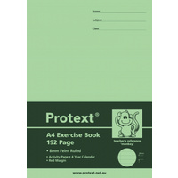 A4 192pg Exercise Book 8mm ruled + margin - Monkey