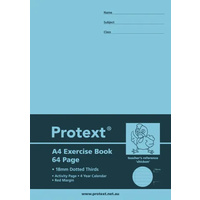 A4 64pg Exercise Book 18mm dotted thirds + margin